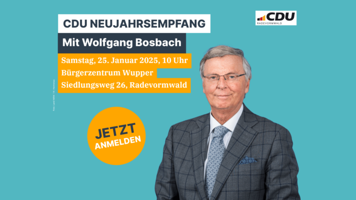 Wolfgang Bosbach zu Gast beim Neujahrsempfang 2025 der CDU Radevormwald